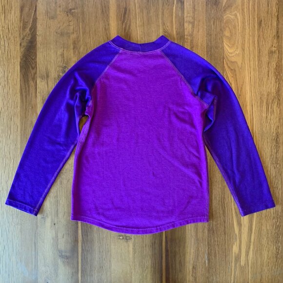 PATAGONIA Capilene Midweight Base Layer Top Girls 10 M Two Tone Purple Baselayer - Picture 2 of 8